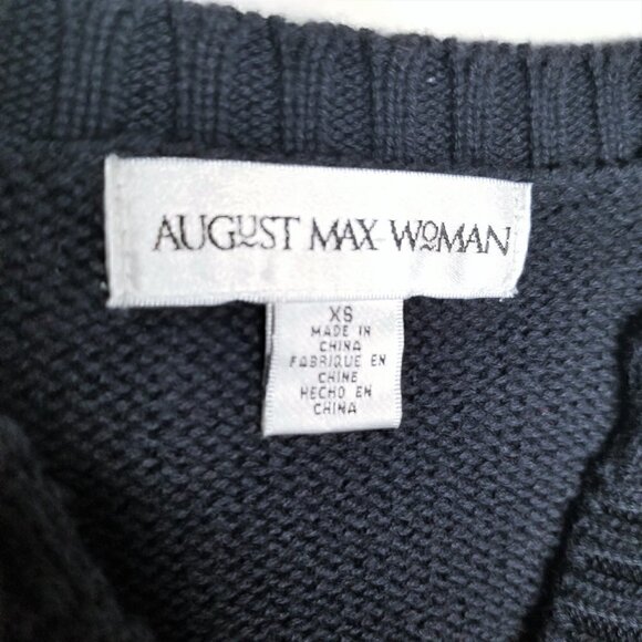 Vintage August Max Nautical Navy Red Navy Cardigan - Picture 6 of 6